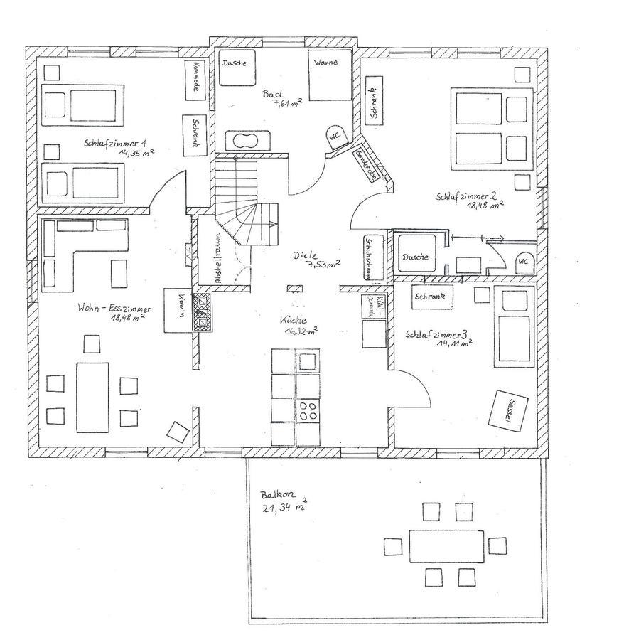 Strandnahe Fewo Mit 3 Schlafzimmern Und Balkon, Villa Vergissmeinnicht 02, Binz Extérieur photo